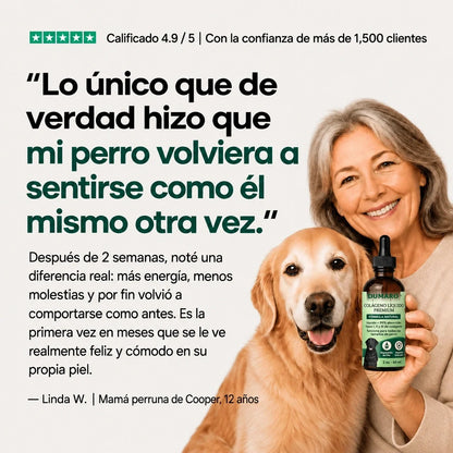 DUMARO colágeno líquido para perros, imagen ilustrativa